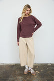 Cropped Wide Leg Barrel Pants
