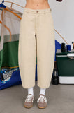 Cropped Wide Leg Barrel Pants
