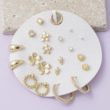 10 Pair Flower Earring Set