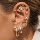 10 Pair Flower Earring Set