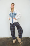 Sherpa Denim Pocket Zip-up Jacket