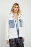 Sherpa Denim Pocket Zip-up Jacket