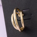 3 Line Hoop Earrings (Gold)