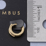 CZ Clear Earrings 11mm Diamond (Gold)