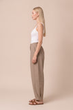 Pleated Casual Balloon Pants (Khaki)