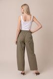 Pleated Casual Balloon Pants (Olive)