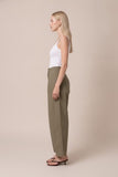 Pleated Casual Balloon Pants (Olive)