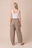 Pleated Casual Balloon Pants (Khaki)