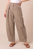 Pleated Casual Balloon Pants (Khaki)