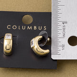 CZ Rectangle Earrings (Gold)