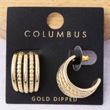 5 Row Earrings (Gold)