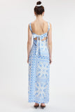 Blue Hermes Maxi Dress