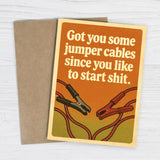 Jumper Cables Insult – Funny Friendship Card