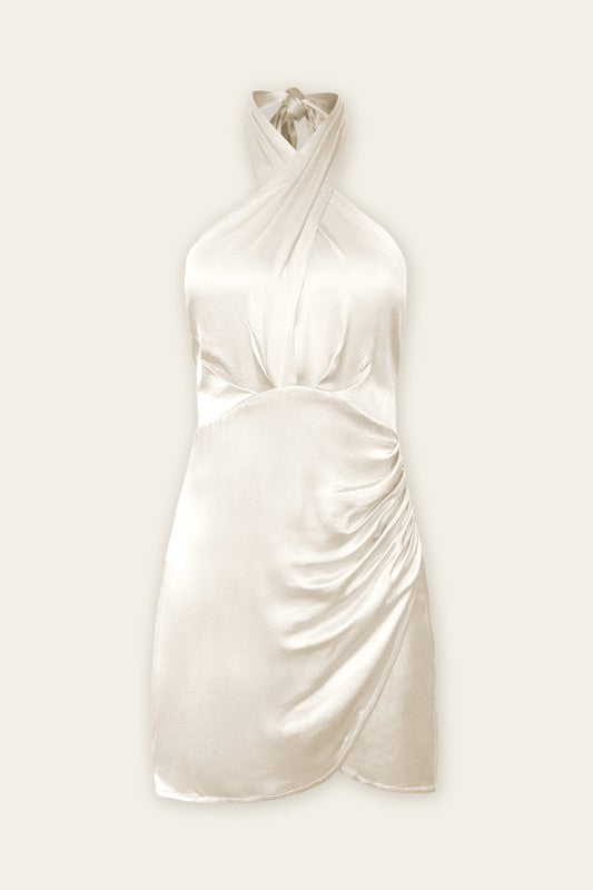 Matilda Mini Dress (White Pearl)