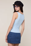 Selena Boat Neck Top (Baby Blue)