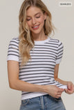 My Time Stripe Top (White)