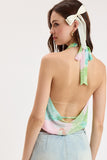Sundry Park Halter Mesh Top (Green Park)