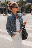 Mili Button Fitted Denim Jacket