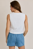 Rose Embroidered Vest Top