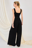 Square Neck Tank Jumpsuit W/ Pockets