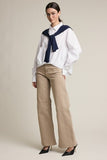 Button Down Shirt Knit Shawl Set