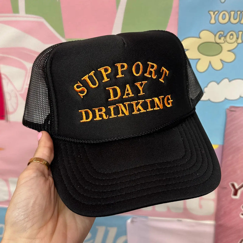 Support Day Drinking Hat (Black & Orange)