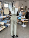 Fringe Wrap Three Piece Set (Light Khaki)