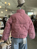 Gingham Heart Puffer Jacket