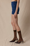 Dana Denim Mini Skort (Dark Denim)