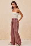 Vintage Wash Tie-Waist Pants