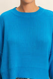 Ribbed Knit Oversized Cropped Sweater