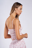 Cherry Smocked Crop Top