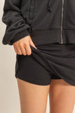 Hoodie and Skort Set (Black)