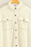 Stonewash Drift Shacket (Cream)