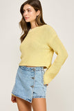 Cozy Morning Knit Sweater (Butter Yellow)
