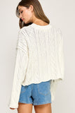 Cider Season Cable Knit Sweater (Off White)