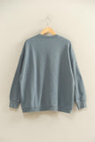 Oversized Crew Neck Sweatshirt (Dusty Navy)