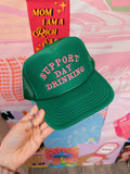 Support Day Drinking Trucker Hat (Kelly Green)
