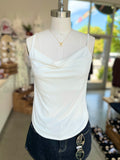 Cupro Cowl Front Cami (Ivory)