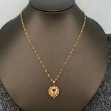 Sparkling Heart Charm Necklace
