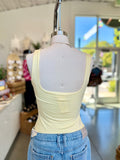 Dbl Layered Square Neck Tank (Yellow)
