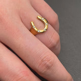 Horseshoe 18K Gold Plated Ring