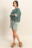 Oversized Soft Rewind Pullover (Deep Green)