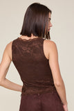Arie Lace Layering Top (Chocolate)