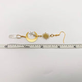 Moon Star Drop Crystal Earrings
