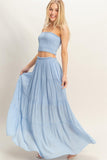 Tube Top & Tiered Skirt Set (Powder Blue)
