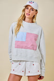 Mockneck American Flag Sweatshirt