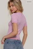 My Time Stripe Top (Pink)
