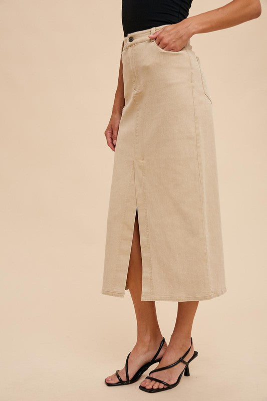 Gretchen Midi Skirt (Sand)