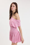 Effortless Floral Mini Dress (Snow Pink)